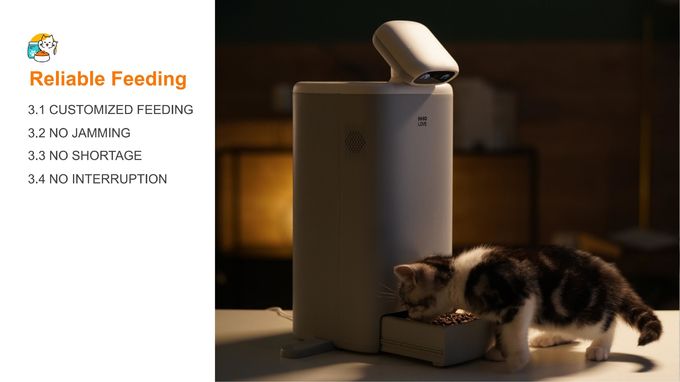 Intelligent Pet Companion Robot With 2.5L Feeder And 4X Digital Zoom Camera 3