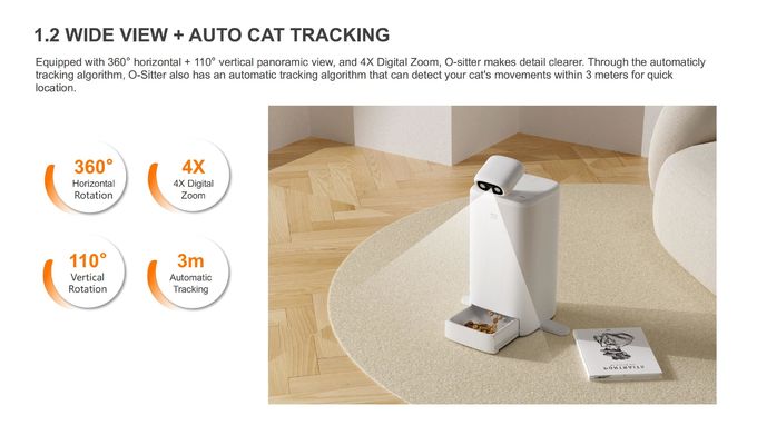 Automatic Tracking Smart Pet Companion Robot 110 Degree Vertical Rotation 0