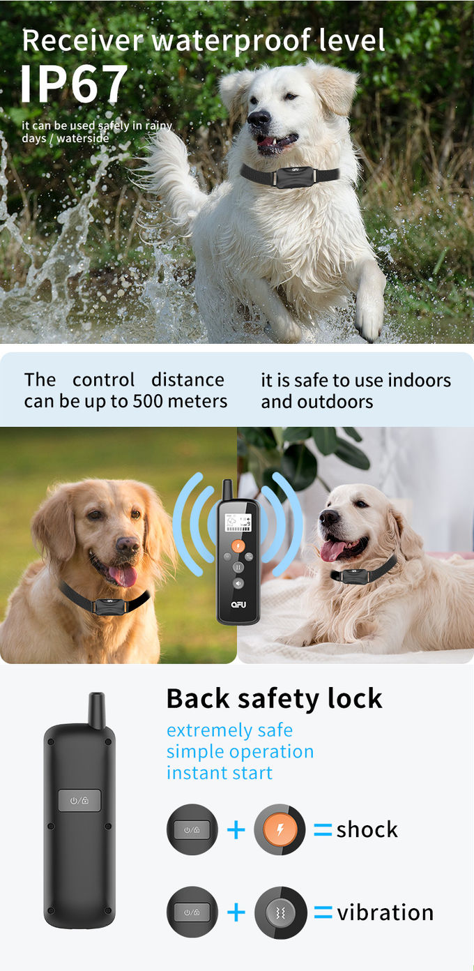 Wireless Electronic Dog Training Collar With Remote Beep Vibration Shock 1